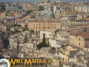Panorama dal campanile della Cattedrale di Matera - Palazzo dell'Annunziata, piazza Vittorio Veneto