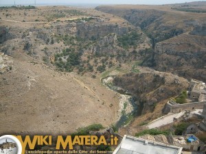 Panorama dal campanile della Cattedrale di Matera - Torrente Gravina