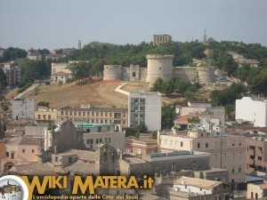 Panorama dal campanile della Cattedrale di Matera - Castello Tramontano