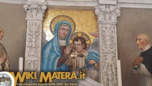 Mosaico Madonna delle Virtù con Bambino - Chiesa di Madonna delle Virtù Nuova - Sasso Barisano - Matera  