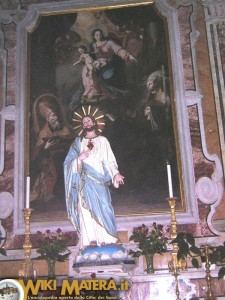 Terzo altare a destra, rappresentazione su tela della Madonna delle Grazie con Sant’Agostino e Santa Monica - Chiesa di Sant'Agostino Matera     