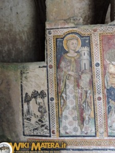 Affreschi raffiguranti Santa Barbara
