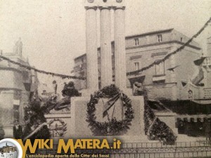 Prima collocazione del Monumento ai Caduti della Prima Guerra Mondiale - Matera   