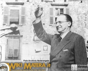 Alcide De Gasperi in visita a Matera